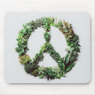 Grüner Frieden Mousepad
