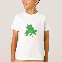 Grüner Frosch auf einem Shirt