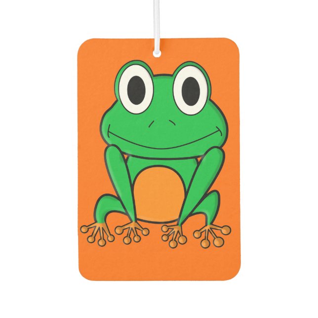 Grüner Frosch Autolufterfrischer (Vorderseite)