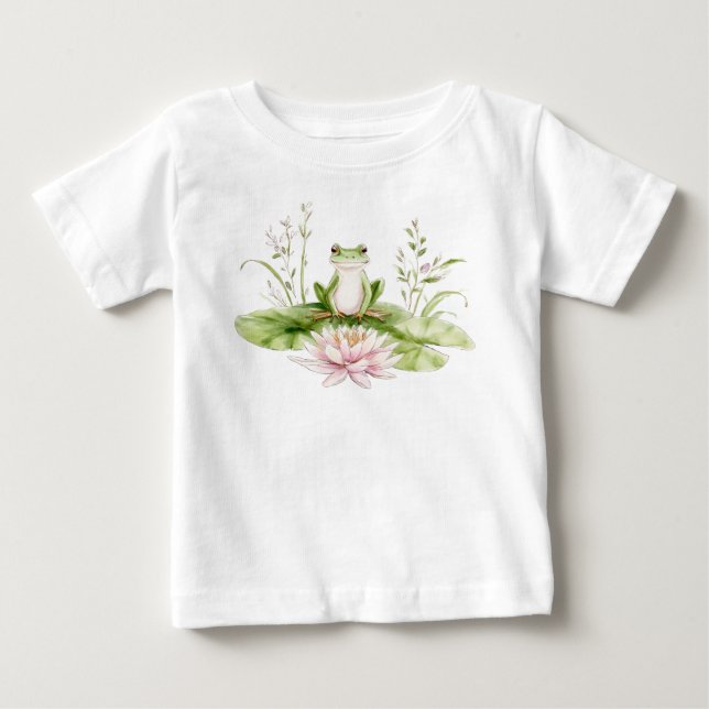 Grüner Frosch Baby T-shirt (Vorderseite)