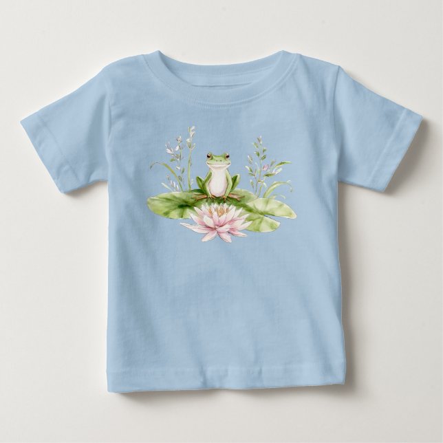Grüner Frosch Baby T-shirt (Vorderseite)