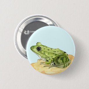 Grüner Frosch Button
