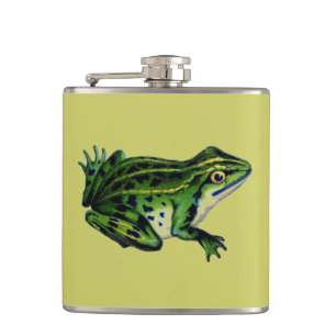 Grüner Frosch Flachmann