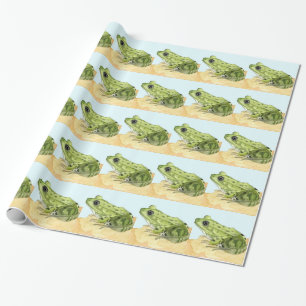 Grüner Frosch Geschenkpapier
