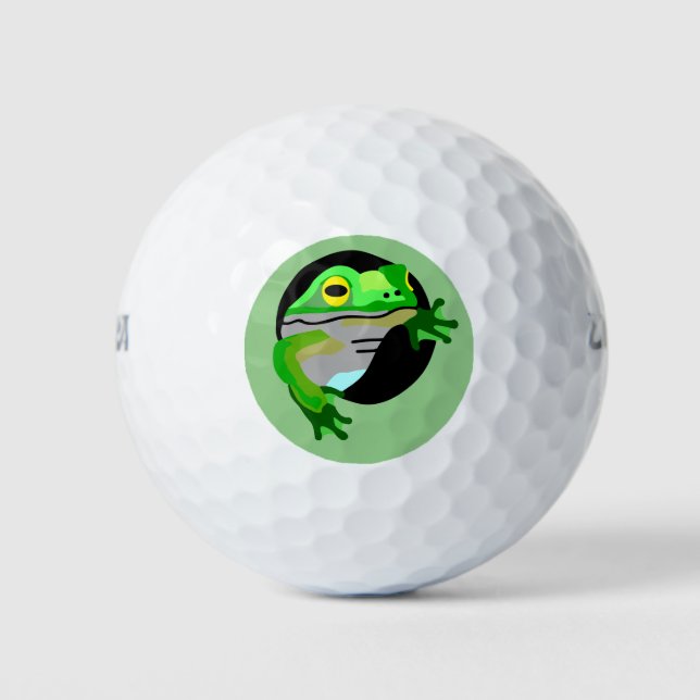 Grüner Frosch Golfball (Vorderseite)
