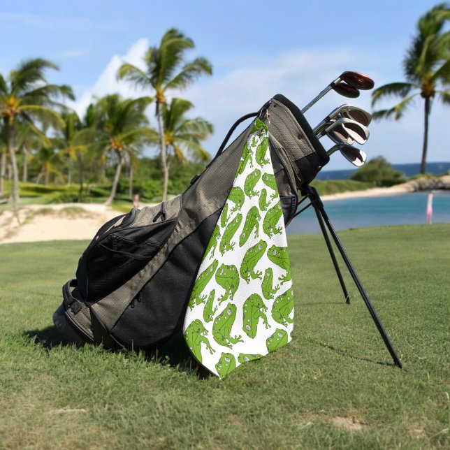 Grüner Frosch Golfhandtuch (golf towel)