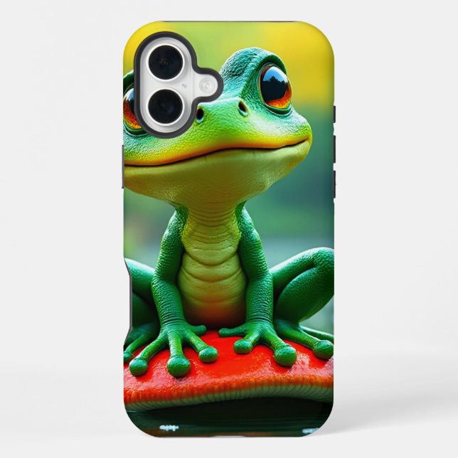 Grüner Frosch-Handyhülle iPhone 16 Plus Hülle (Rückseite)