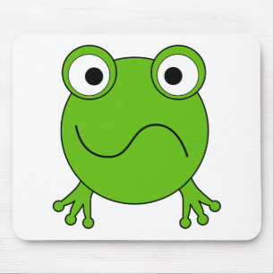 Grüner Frosch. Schauen verwirrt Mousepad