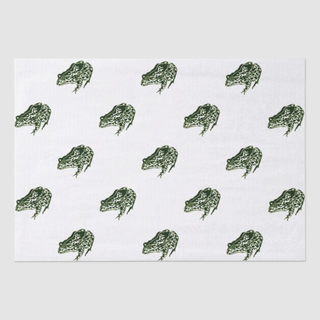 Grüner Frosch Seidenpapier (Vorderseite)