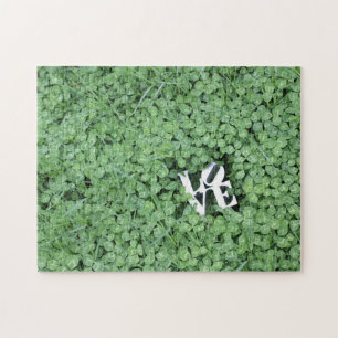 Grüner Frühling Clover LIEBE Hochzeit Foto Kunst S