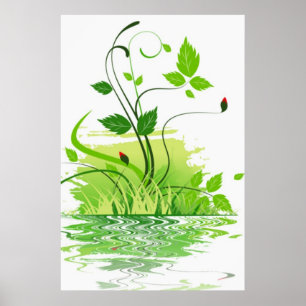 Grüner Frühling Poster