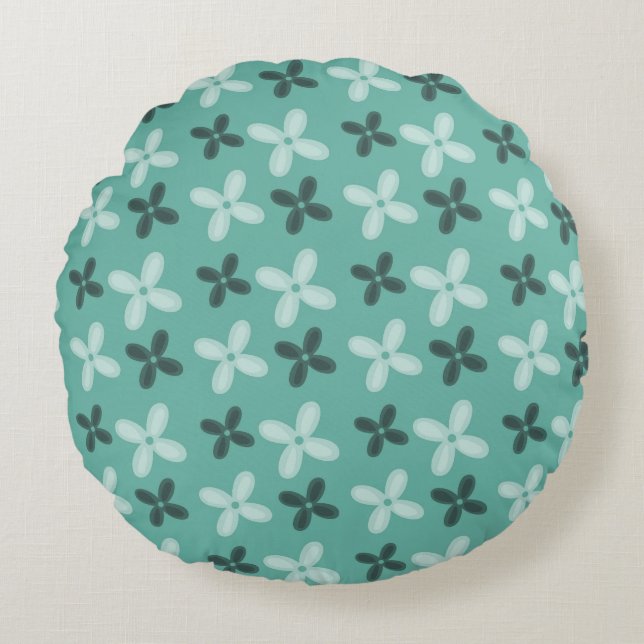 Grüner Frühling Rundes Kissen (Vorderseite)