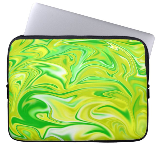 Grüner Frühlingsminzmarmor, Laptop-Sieb Laptopschutzhülle (Vorderseite)