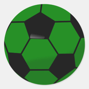 Grüner Fußball Runder Aufkleber