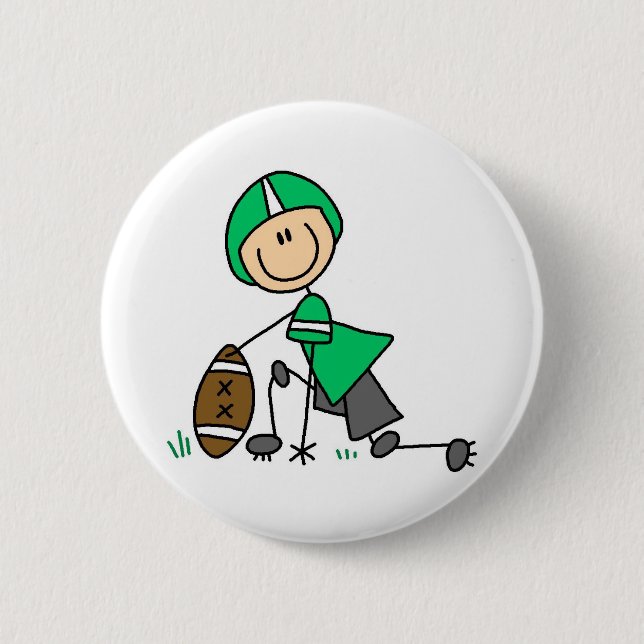 Grüner Fußball-Spieler-Knopf Button (Vorderseite)