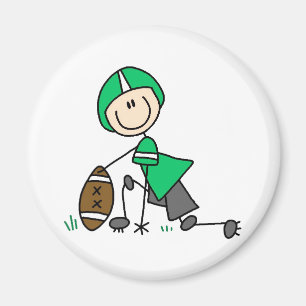 Grüner Fußball-Spieler-Magnet Magnet