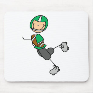 Grüner Fußballspieler-Mauspad Mousepad