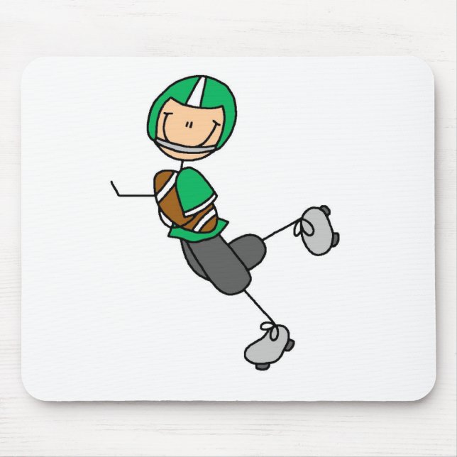 Grüner Fußballspieler-Mauspad Mousepad (Vorne)