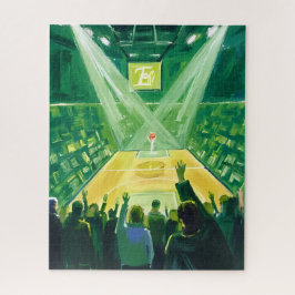 Grüner Garten Boston Basketball Aquarell