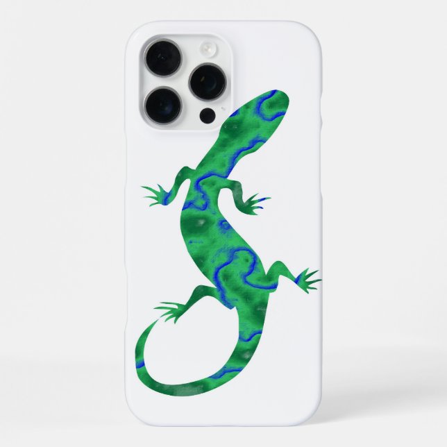 Grüner Gecko iPhone 16 Pro Max Hülle (Rückseite)
