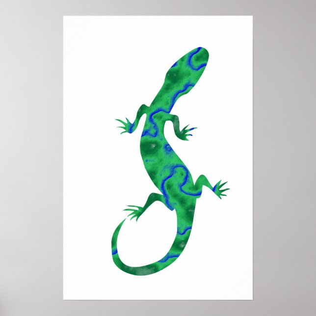 Grüner Gecko Poster (Vorne)
