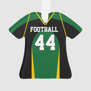 Grüner, gelber und schwarzer Fußball Jersey Ornament