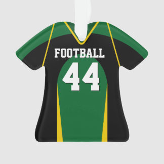 Grüner, gelber und schwarzer Fußball Jersey Ornament