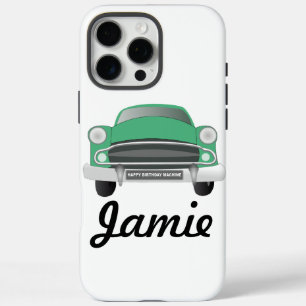 Grüner Gemeiner Retro-Autojunge zum Geburtstag iPhone 16 Pro Max Hülle