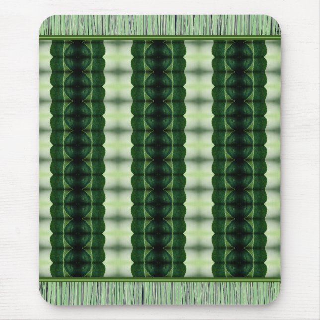 Grüner Gemusterter Ruckstil Mousepad (Vorne)