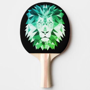 Grüner geometrischer Löwe Tischtennis Schläger