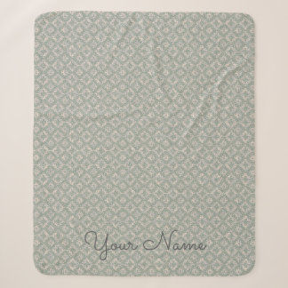 Grüner geometrischer personalisierter Name Sherpadecke