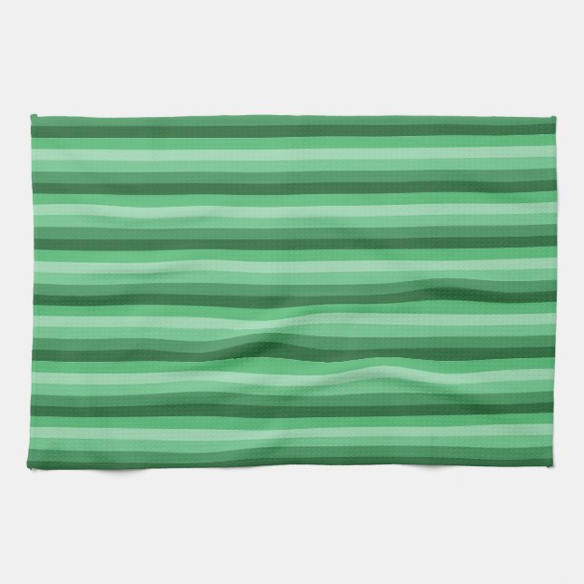 Grüner gestreifter Küchenhandtuch Geschirrtuch (Horizontal)