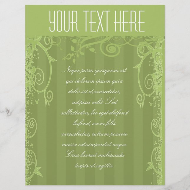 Grüner gestreifter, wirbeliger Flyer (Vorne)