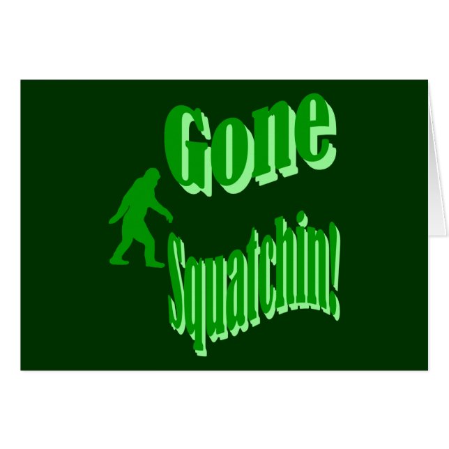 Grüner gezogener Squatchin-Slogan (Vorderseite (Horizontal))