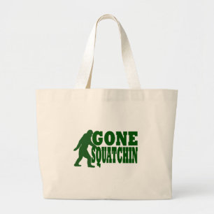 Grüner gezogener Squatchin-Slogan Jumbo Stoffbeutel