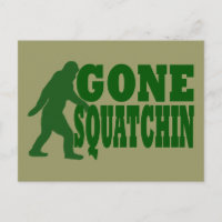 Grüner gezogener Squatchin-Slogan