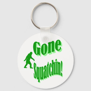 Grüner gezogener Squatchin-Slogan Schlüsselanhänger