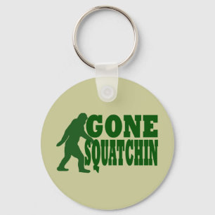 Grüner gezogener Squatchin-Slogan Schlüsselanhänger