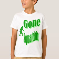 Grüner gezogener Squatchin-Slogan
