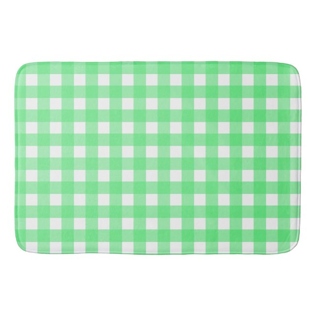 Grüner Gingham Badematte (Vorderseite)