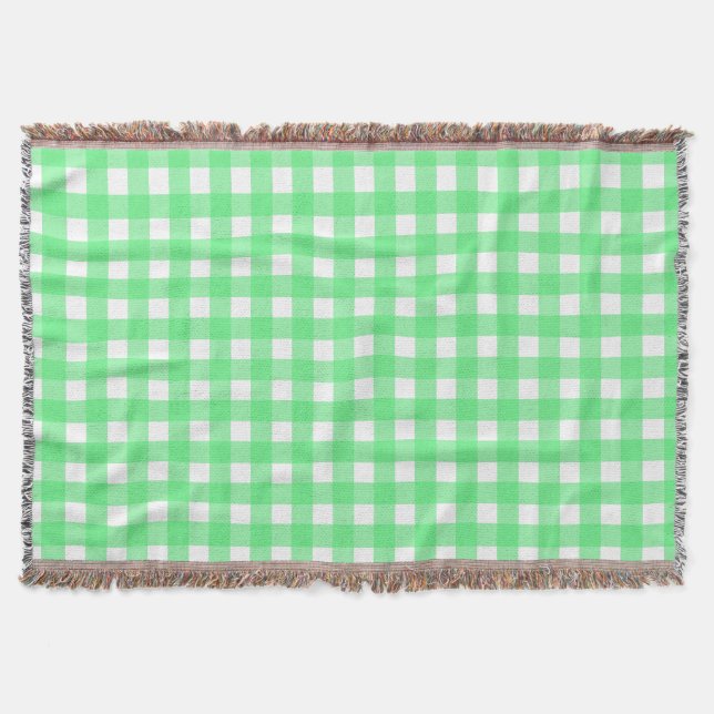 Grüner Gingham Decke (Vorderseite)