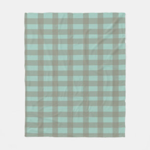 Grüner Gingham Fleecedecke