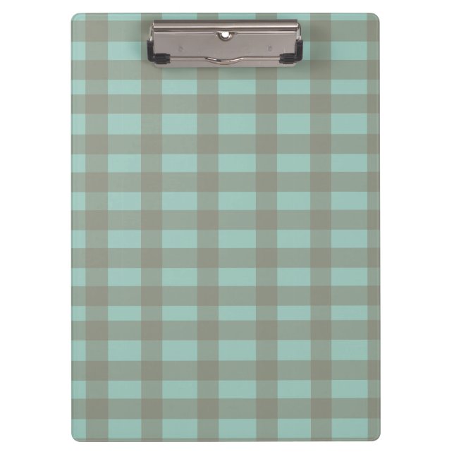 Grüner Gingham Klemmbrett (Vorderseite)