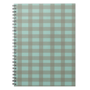 Grüner Gingham Notizblock