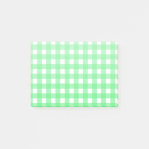 Grüner Gingham Post-it Klebezettel