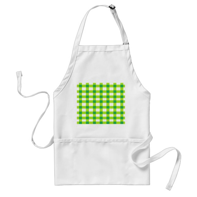 Grüner Gingham Schürze (Vorne)