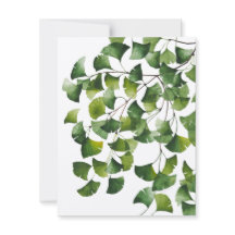 Grüner Ginkgo Biloba - Leere Karte V1