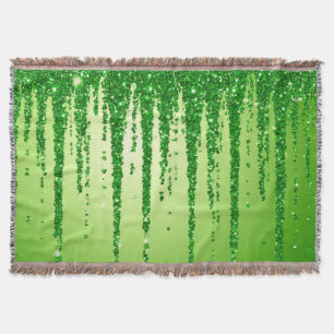 Grüner Glitter-Tropfenhintergrund mit Funkeln Decke