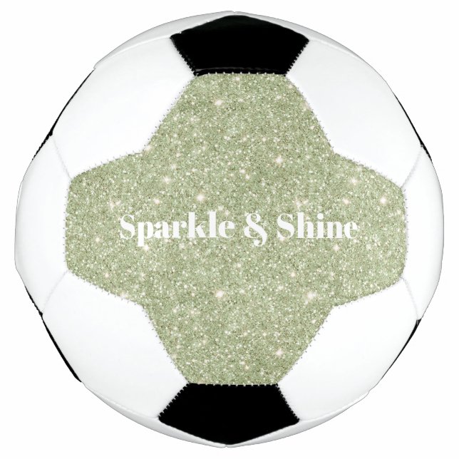 Grüner Glitterfunkel Fußball (Vorderseite)