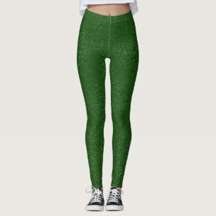 Grüner Glitzer Leggings